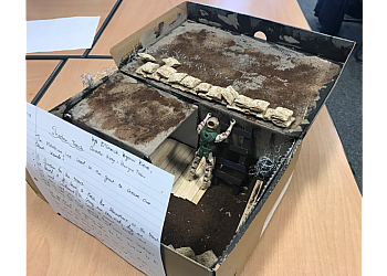 Shoebox Trench project – researching soldiers’ experiences and creating model trenches and an exhibition in school